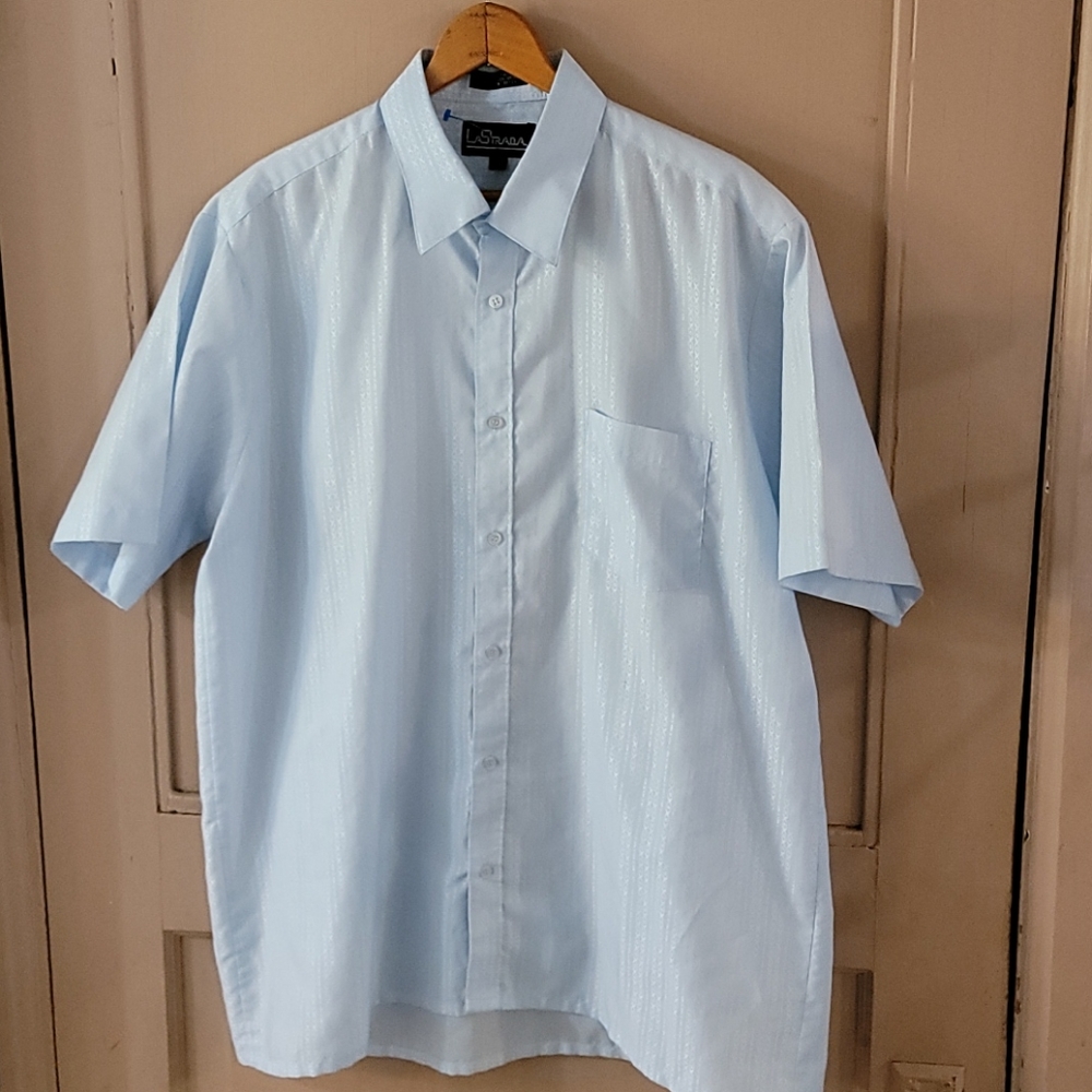 Vintage La Strada Button Down Sz L 80/20 Pol Blend